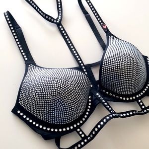 NWT VS Fashion Show Very Sexy Rhinestone Long Bra